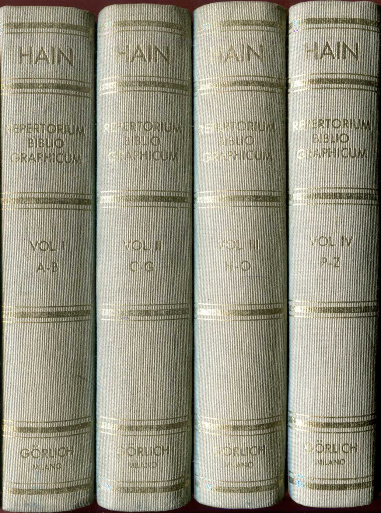 Image for Repertorium Bibliographicum (four volumes complete)