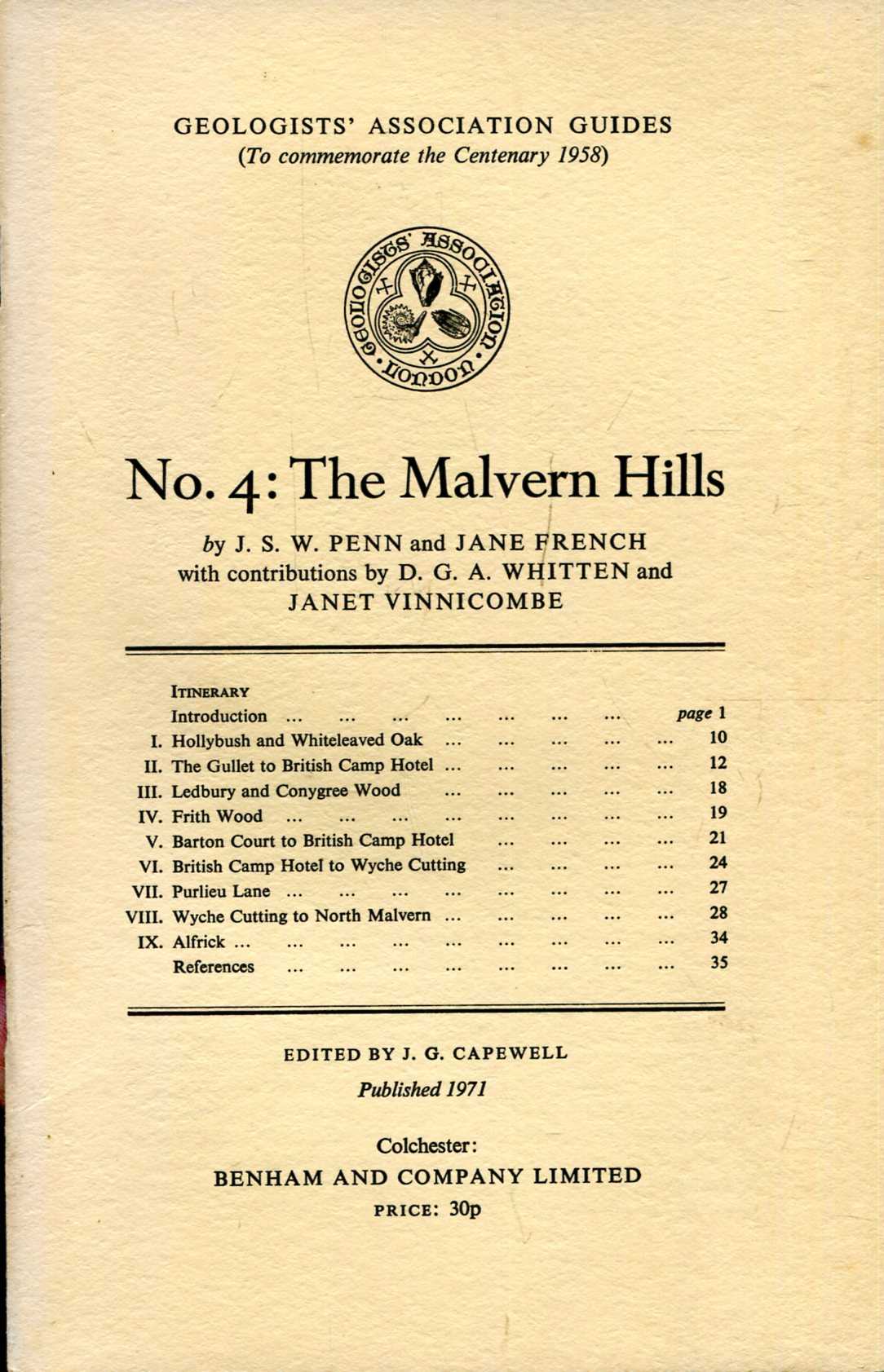 Image for Geologists' Association Guides No 4 : The Malvern Hills