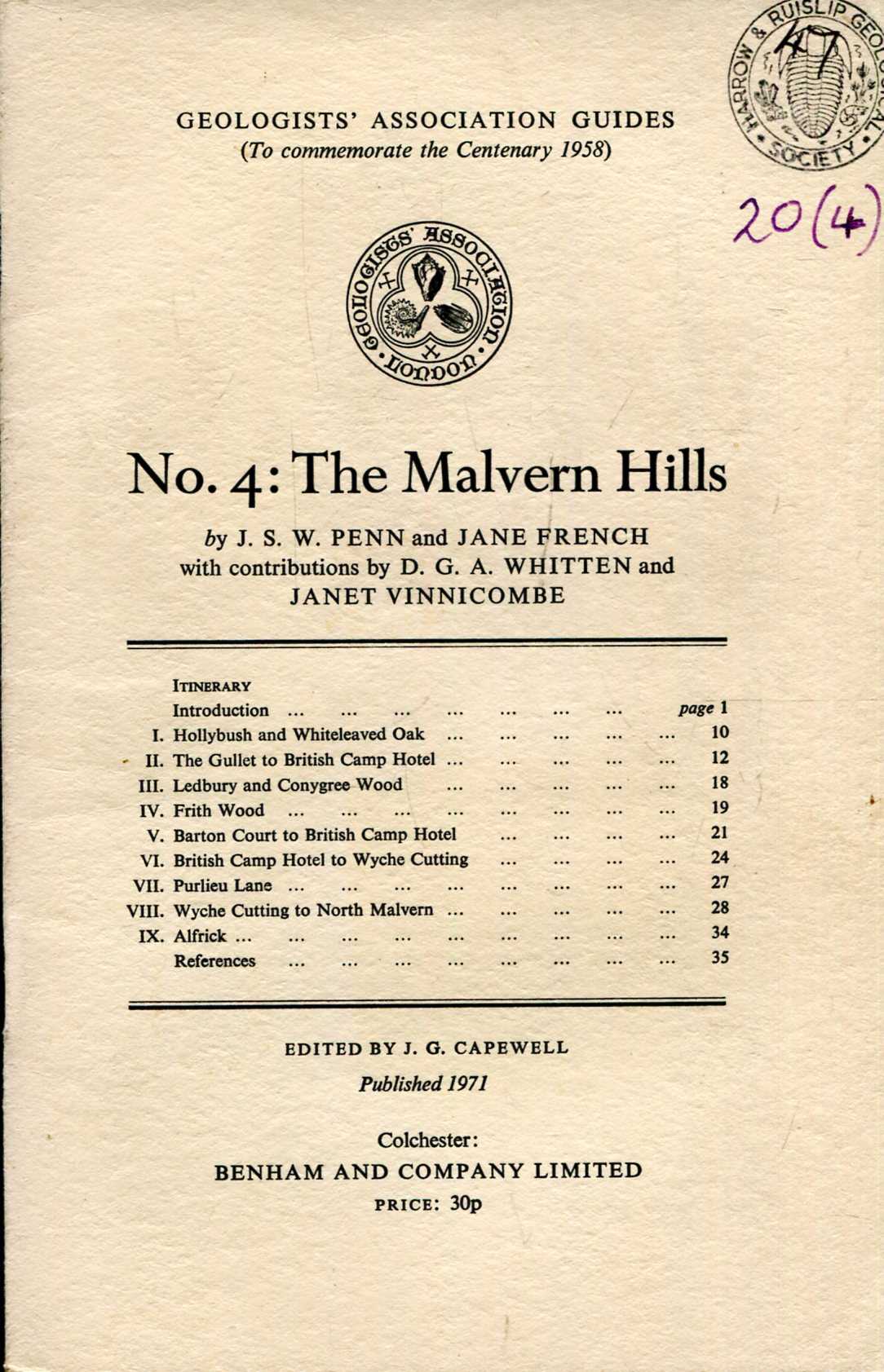 Image for Geologists' Association Guides No 4 : The Malvern Hills