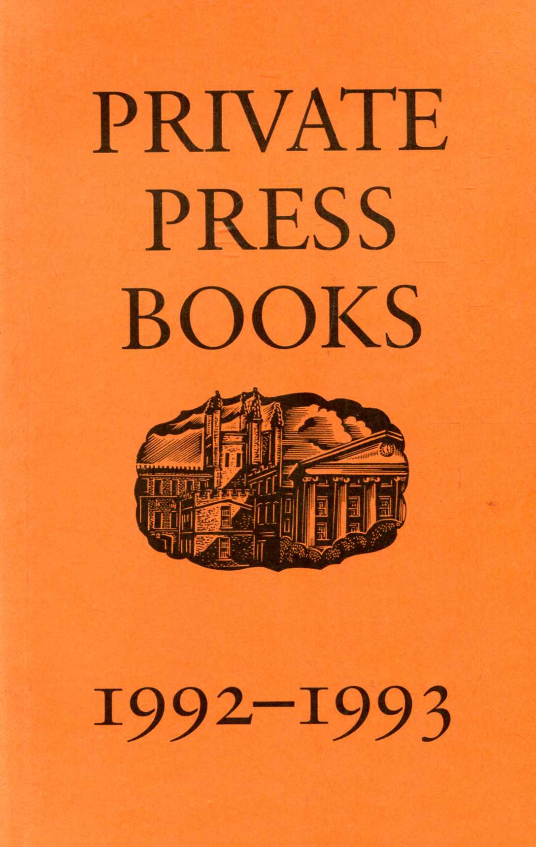 Image for Private press Books 1992-1993