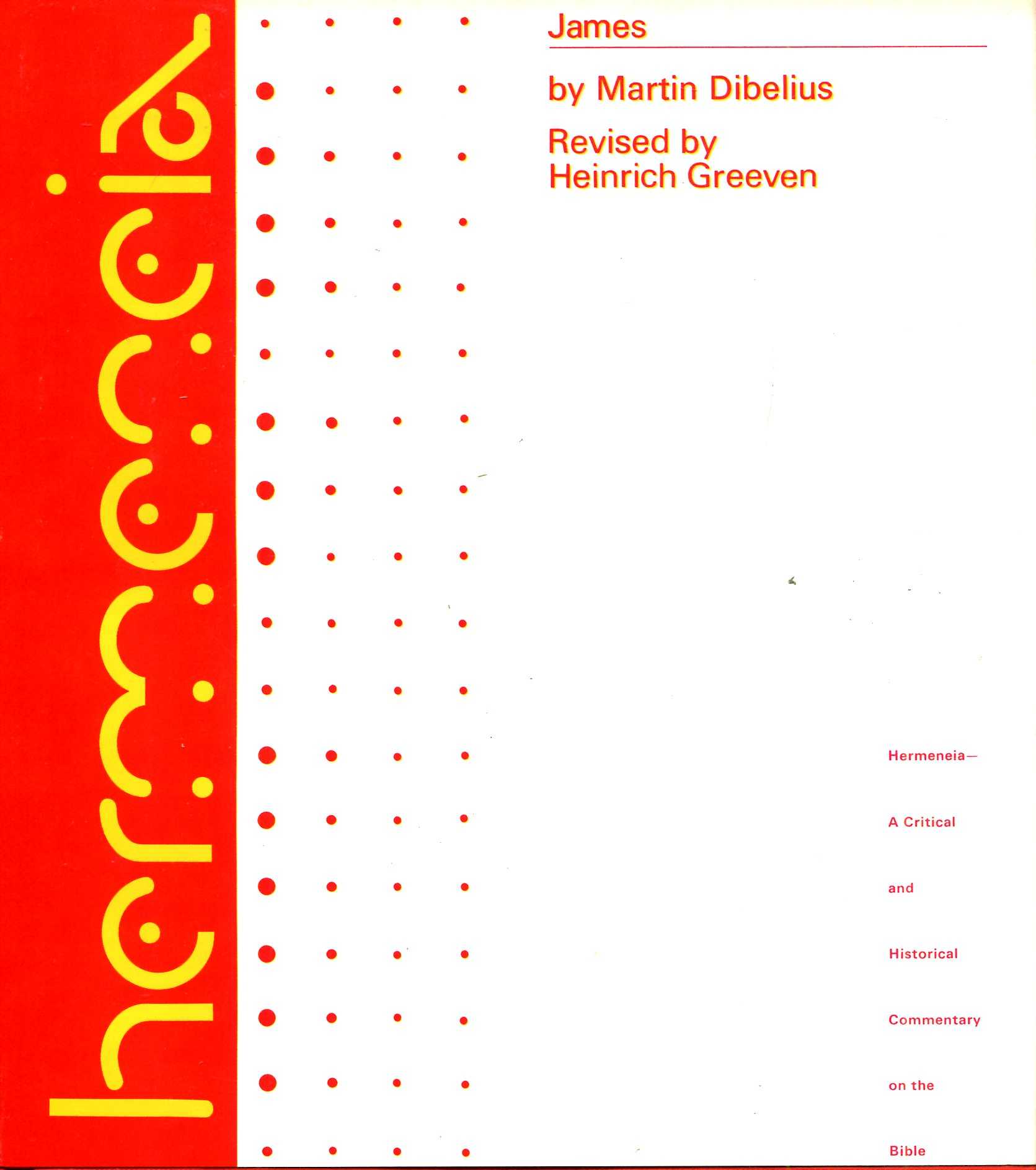 Image for James: A Commentary on the Epistle of James (Hermeneia)