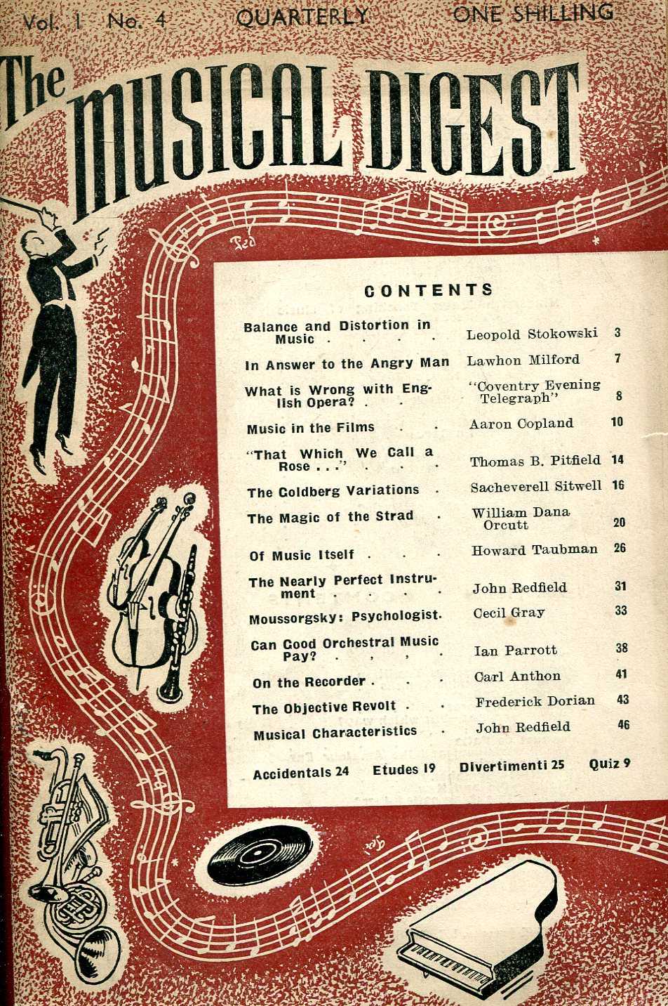 Image for The Musical Digest Quarterly : Volume 1 No 4, Autumn 1947