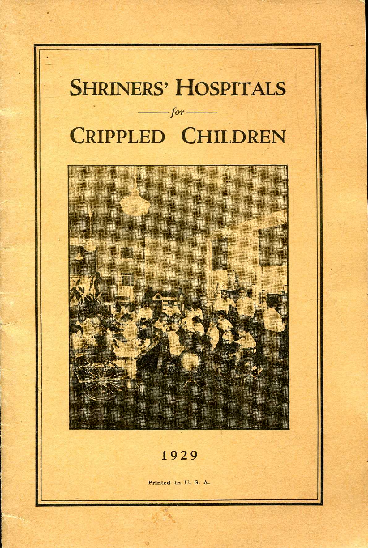 Shriner's Hospitals for Crippled Children, 1929 Report