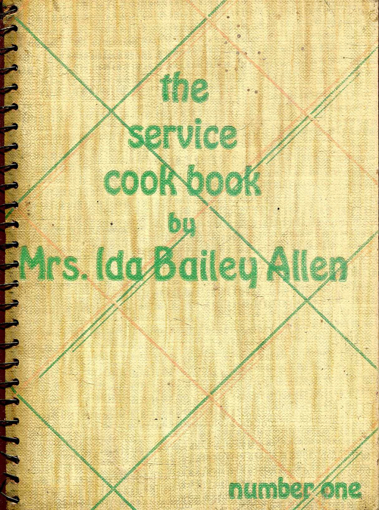 Image for The Service Cook Book Number One,
