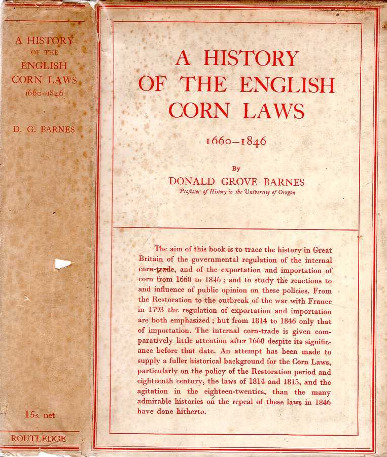 Image for A History of the English Corn Laws 1660-1846