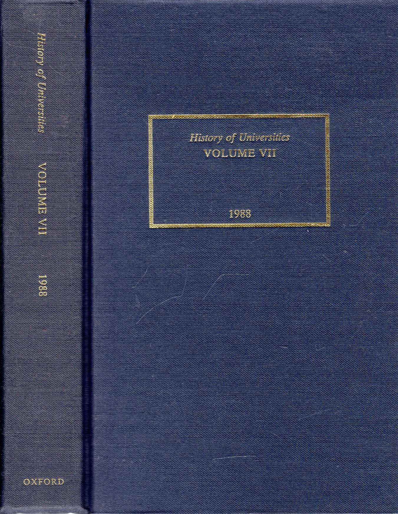 Image for History of Universities: Volume VII 1988
