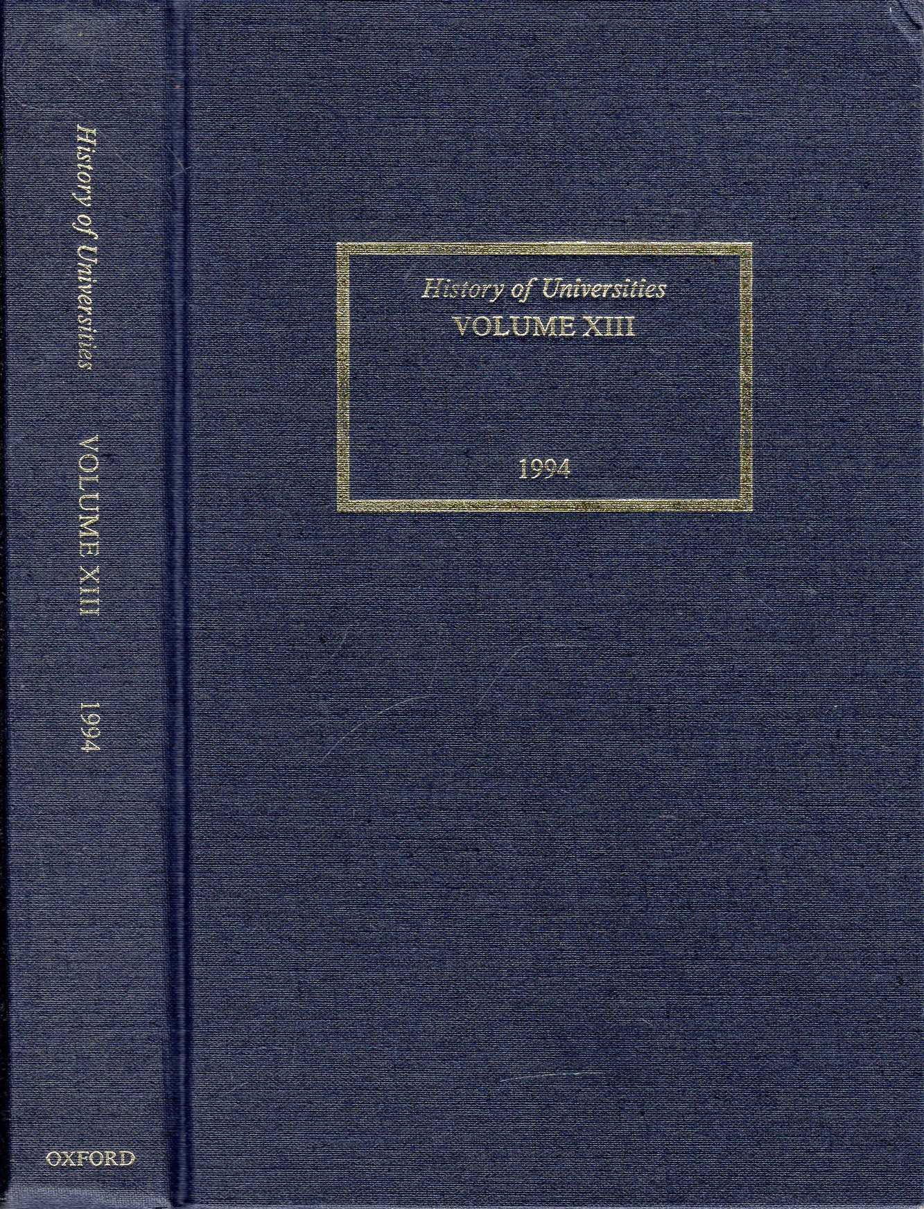 Image for History of Universities: Volume XIII 1994