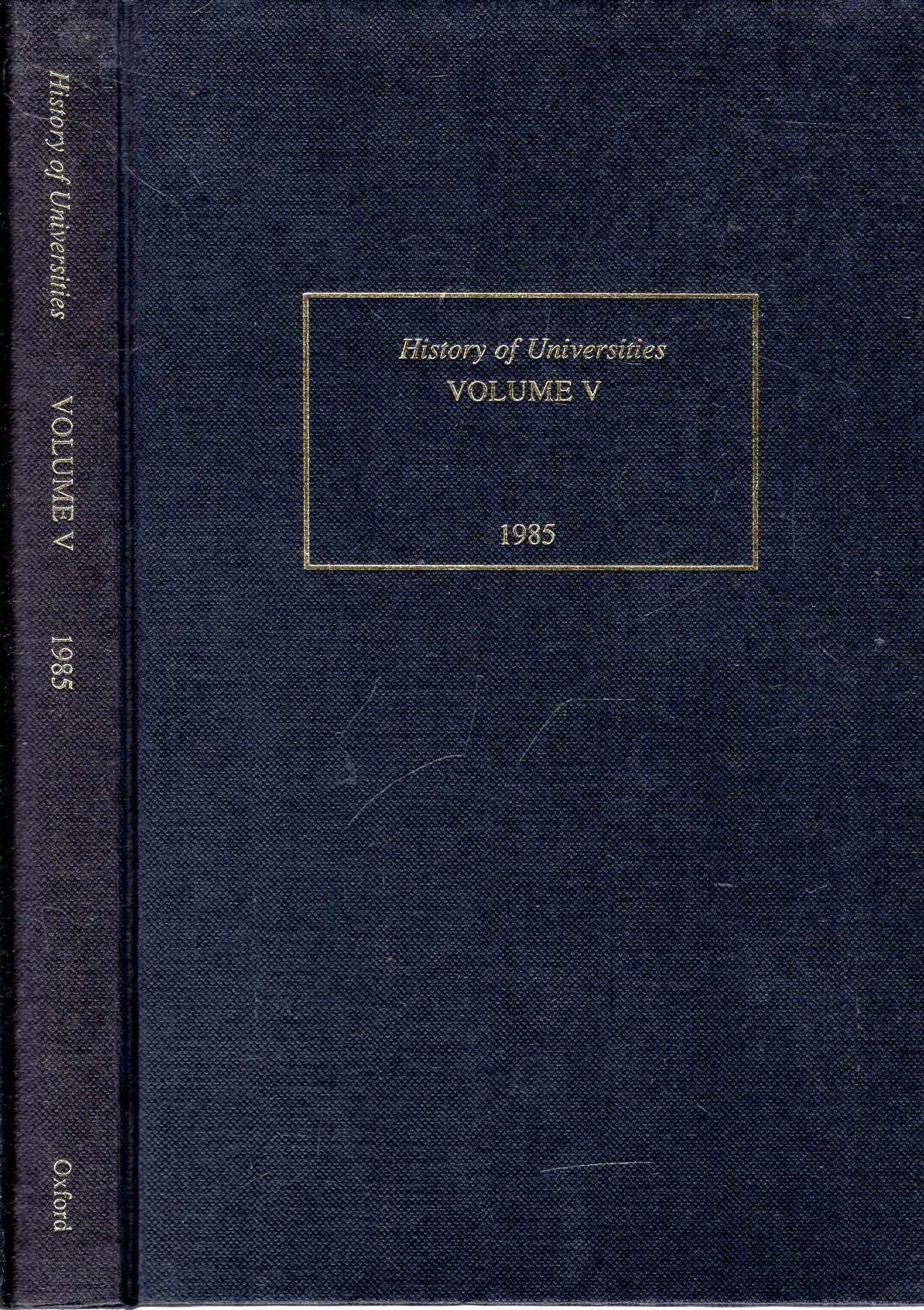 Image for History of Universities: Volume V 1985